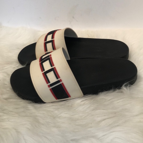Gucci Authentic Striped Rubber Slides Size 6 Made in Italy - Picture 4 of 11
